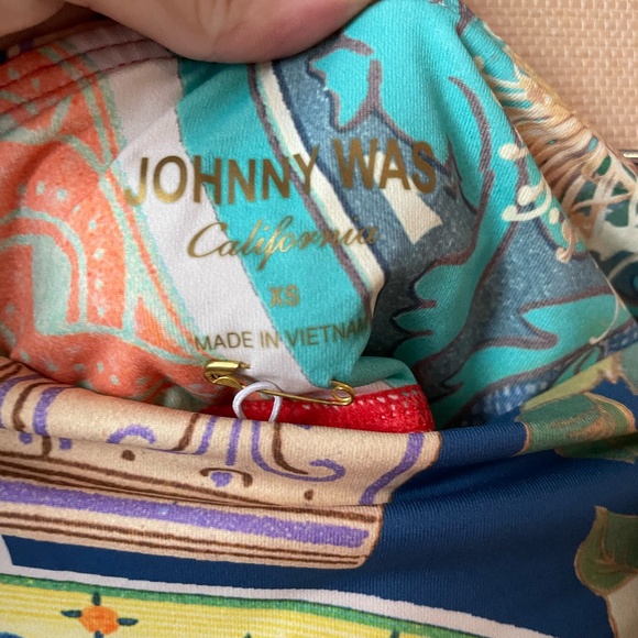 NWT Johnny Was Women's Boho Surf Paddle swim SET pants & half-zip XS - Picture 5 of 8